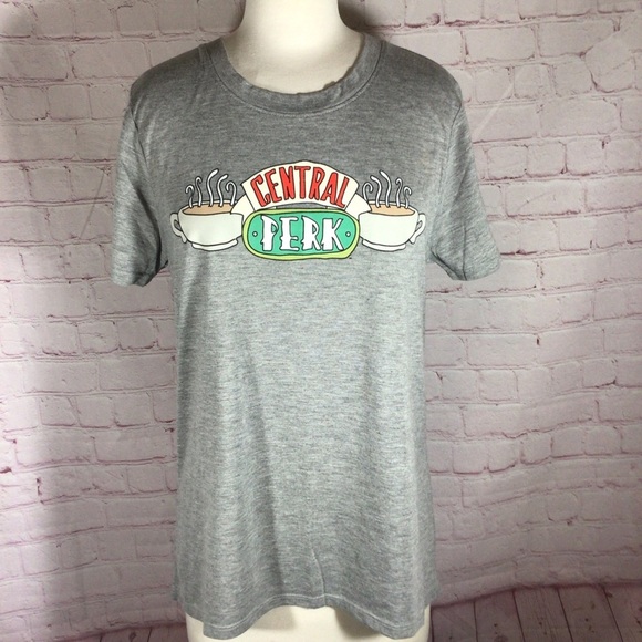 FRIENDS Central Perk Gray Short Sleeve Tee - Size Large - Picture 1 of 5
